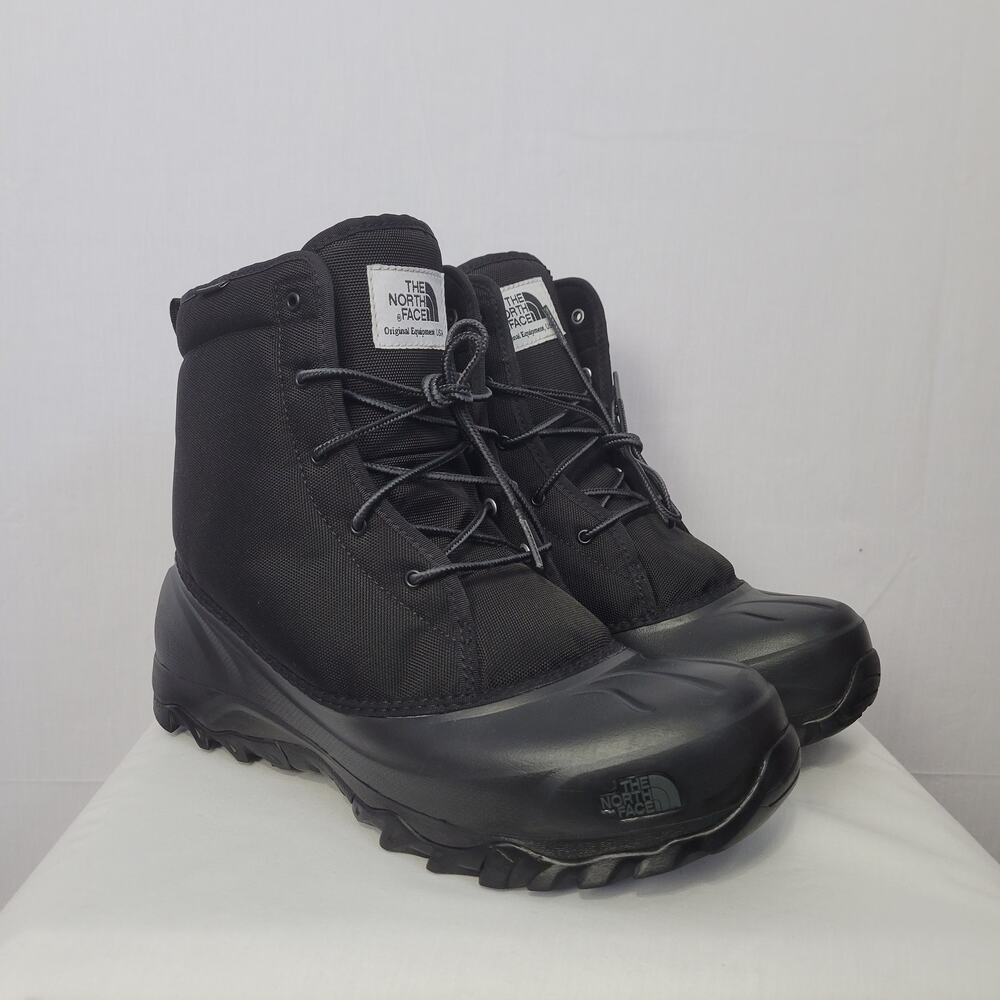 The North Face Tsumoru Lace Up Snow Boots men's size 10.5 Black Waterproof
